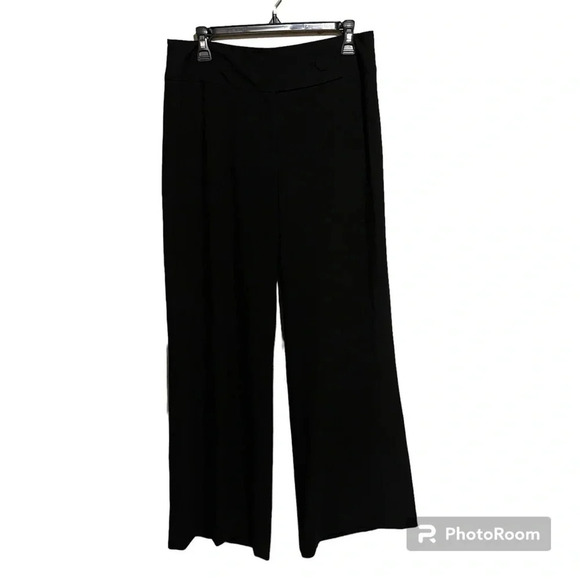 TREVAN Black Wide Leg Dress Pants Slacks Women’s Size 8 Office Career Work - Picture 1 of 10
